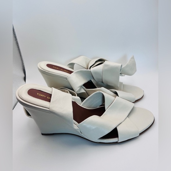 Tory Burch wedge white 9.5 - Picture 1 of 9